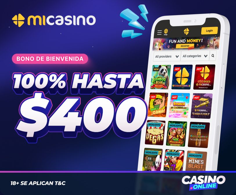 Bono de bienvenida de MiCasino.com.